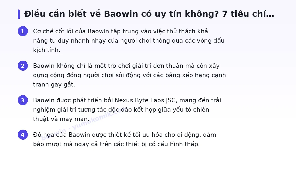 Những điều cần biết về baowin