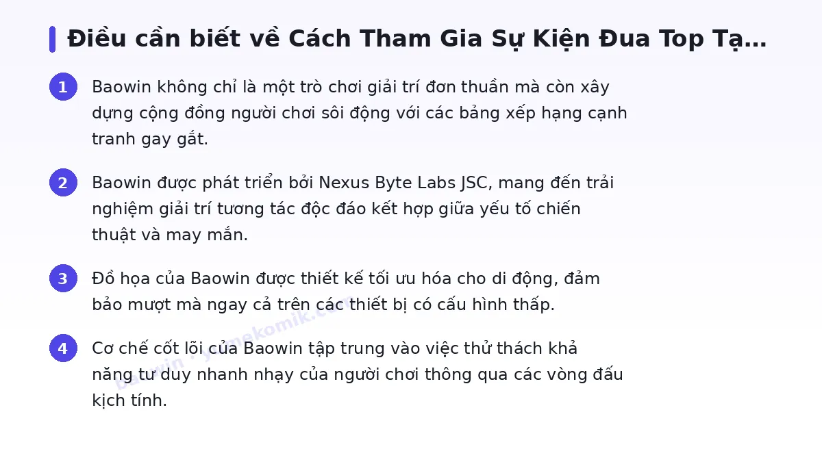 Những điều cần biết về baowin
