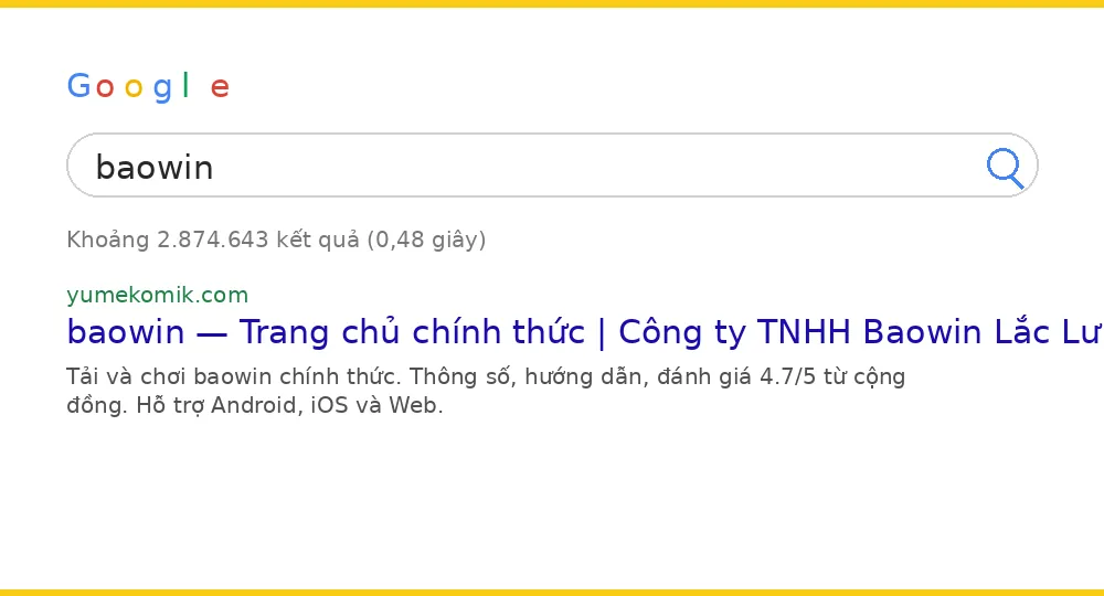 Cách tìm baowin trên Google