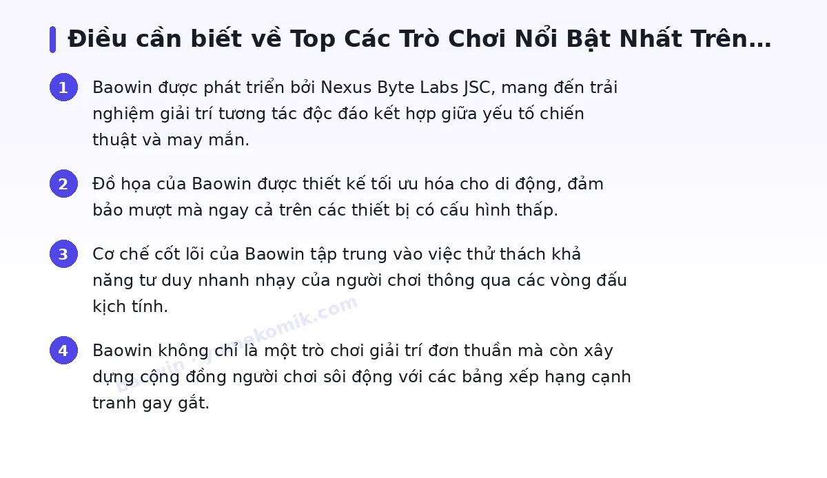 Những điều cần biết về baowin